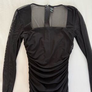 Elegant Black Long Sleeve Dress